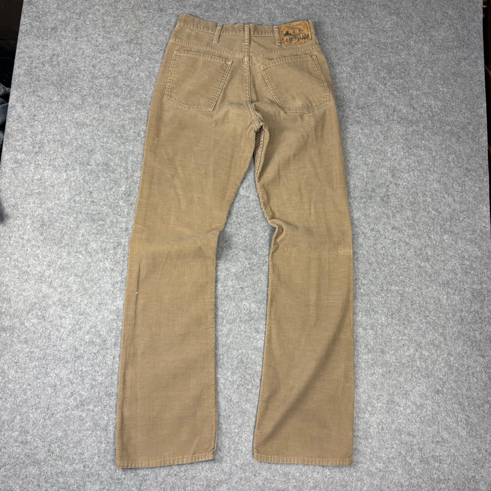 Vintage JCPenney Plain Pockets Corduroy Pants M 29x32 Tan Straight Leg 70s 80s